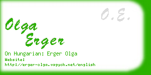 olga erger business card